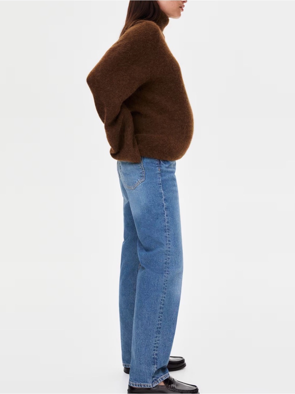 H&M Mama Straight-Leg Blue Jeans - Blue